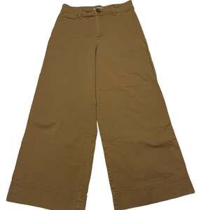 H&M Women's Tan High Waist Wide Leg Crop Chino Pants Size 6